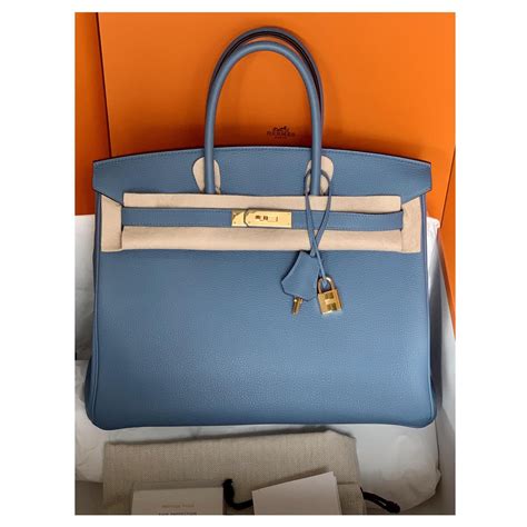 hermes birkin ostrich blue|Hermes Birkin 35 togo leather.